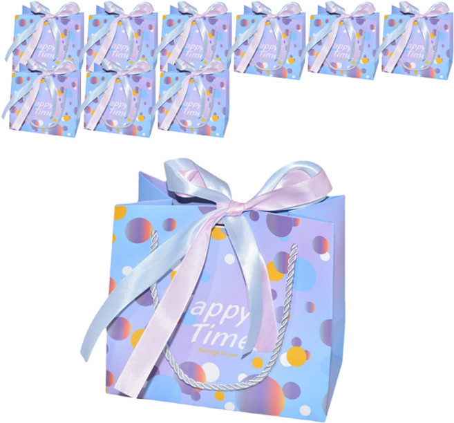 마켓감성 기프트백 도트, 혼합 색상, 10개