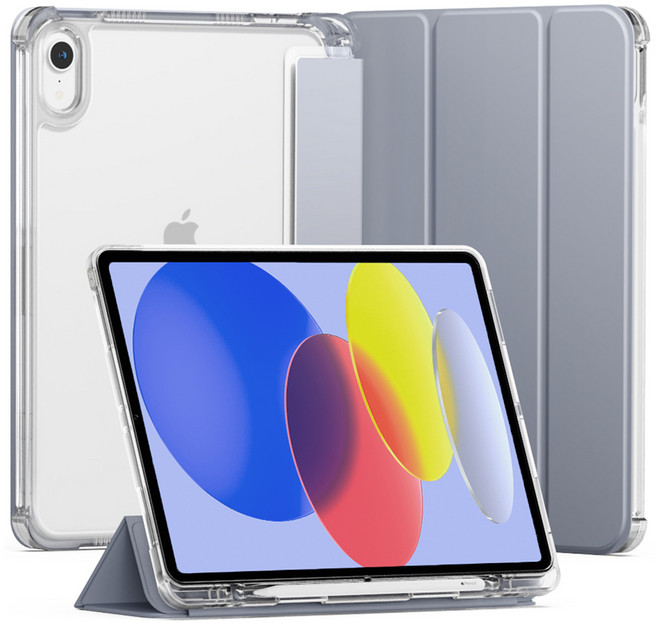 신지모루 클리어 애플펜슬 수납 태블릿PC 케이스, 라벤더 퍼플, 1개