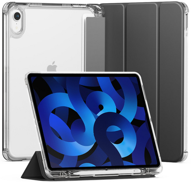 신지모루 클리어 애플펜슬 수납 태블릿PC 케이스, 블랙, 1개