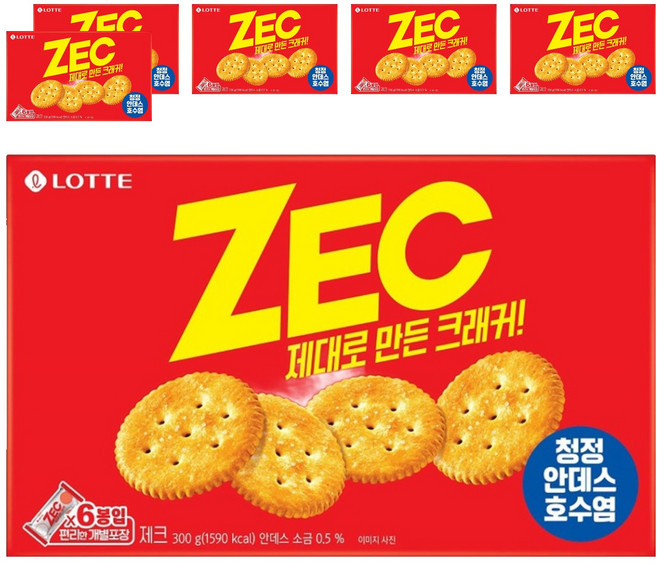 롯데제과 제크오리지날, 300g, 6개