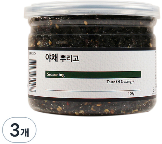 베리쿡 후리가케 야채뿌리고, 야채, 100g, 3개