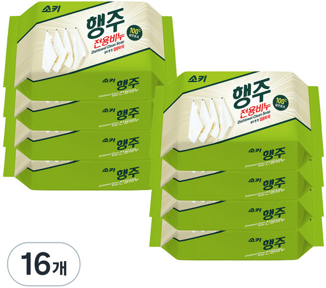 소키 행주 전용 세탁 비누, 150g, 16개