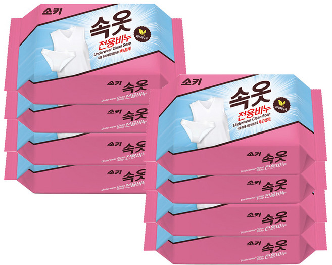 소키 속옷 전용 세탁비누, 150g, 8개