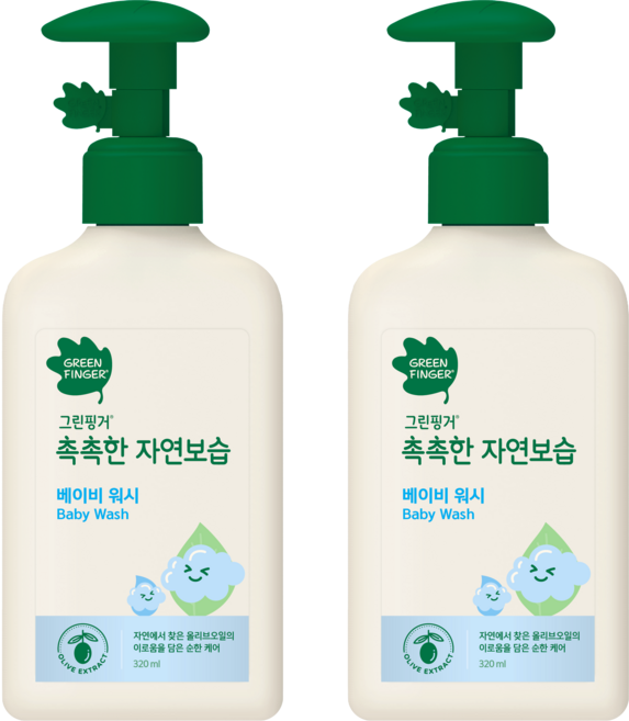 GREEN FINGER 綠手指 保濕嬰兒沐浴露, 320ml, 2瓶