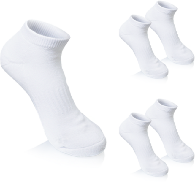 컴프로 여성용 V트랙 스포츠양말 단목, 흰색 + 흰색, 1세트