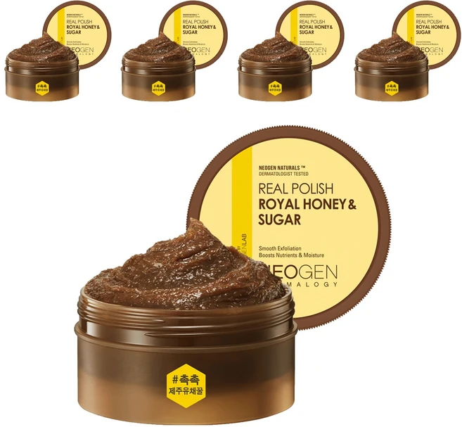 네오젠 리얼 폴리쉬 로얄 허니&슈가 페이스 스크럽, 100g, 5개 - 쿠팡
