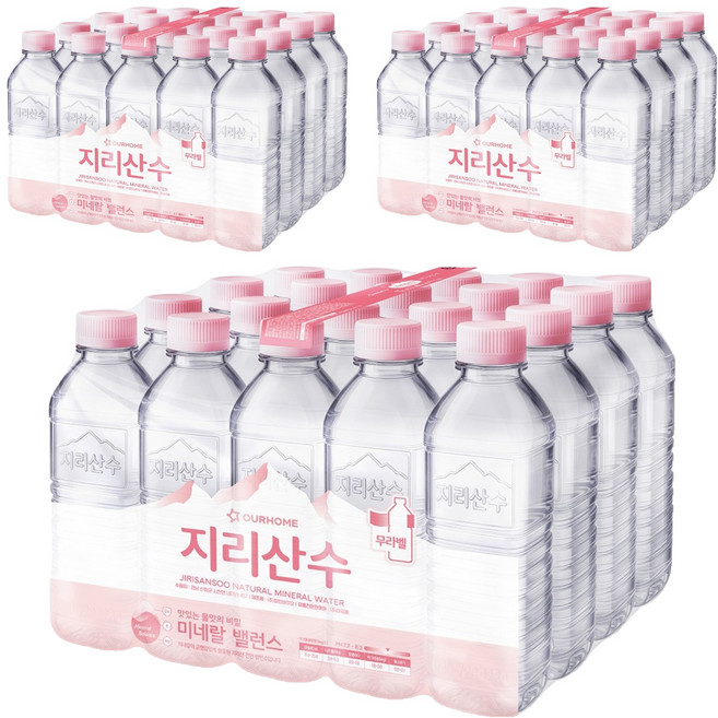 지리산수 무라벨, 500ml, 60개