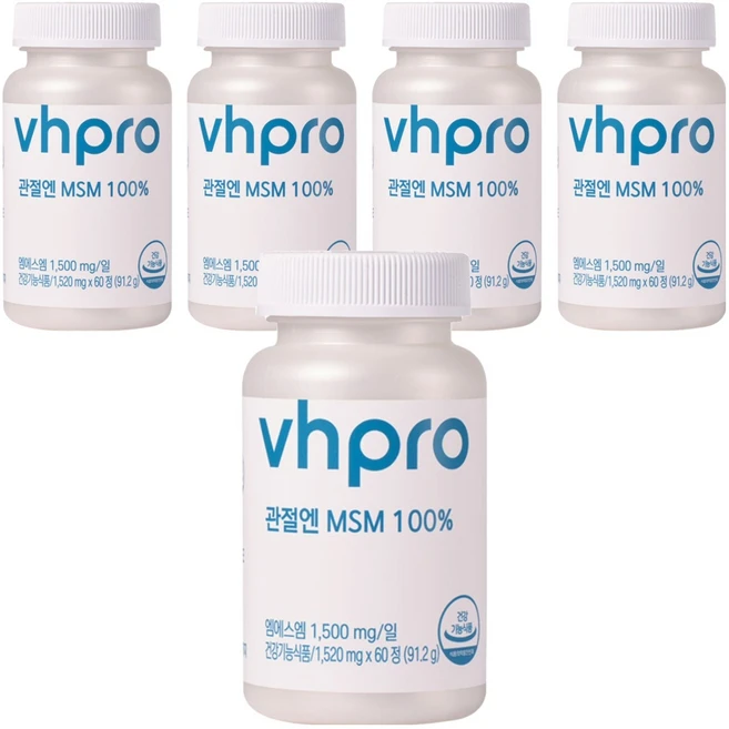 비타민하우스 관절엔 MSM 100%, 60정, 5개 - 쿠팡