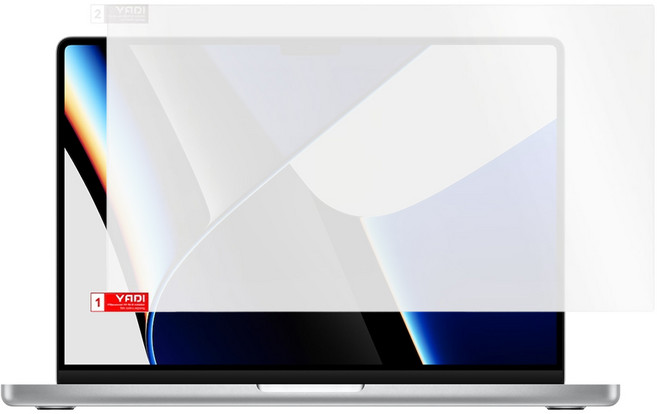 YADI 亞第 HC高清抗刮水之鏡保護貼 Apple MacBook Pro M1 A2338 2021專用 PF4HC-AP-PRO-14-21, 1個