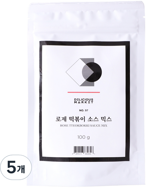 딜리셔스마켓 로제 떡볶이 소스 믹스, 100g, 5개