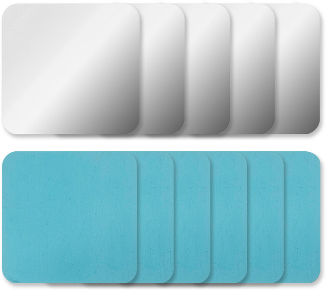 코멧 후면부착 자석 접착식 스틸 사각 철판 24mm, 10개