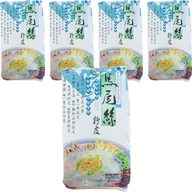 中農粉絲 馬尾絲 粉皮, 120g, 5包