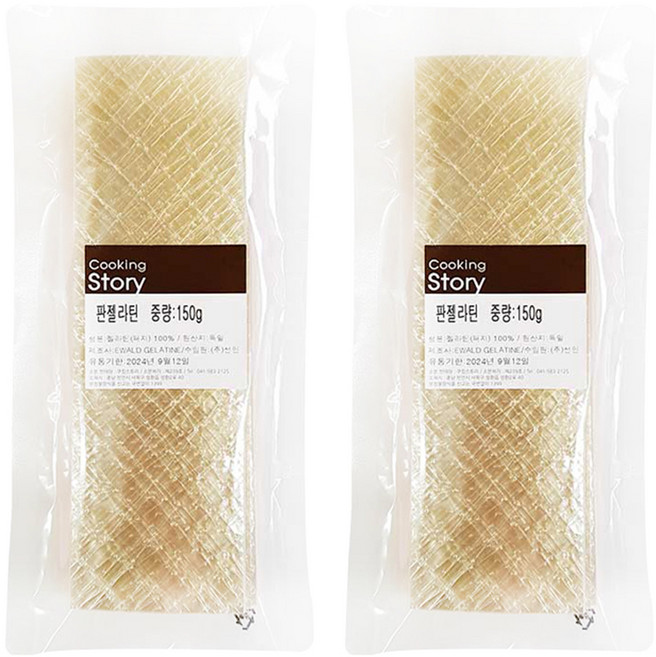 쿠킹스토리 판젤라틴, 150g, 2개