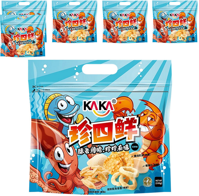KAKA 卡卡 珍四鮮 冠軍蝦, 120g, 6包