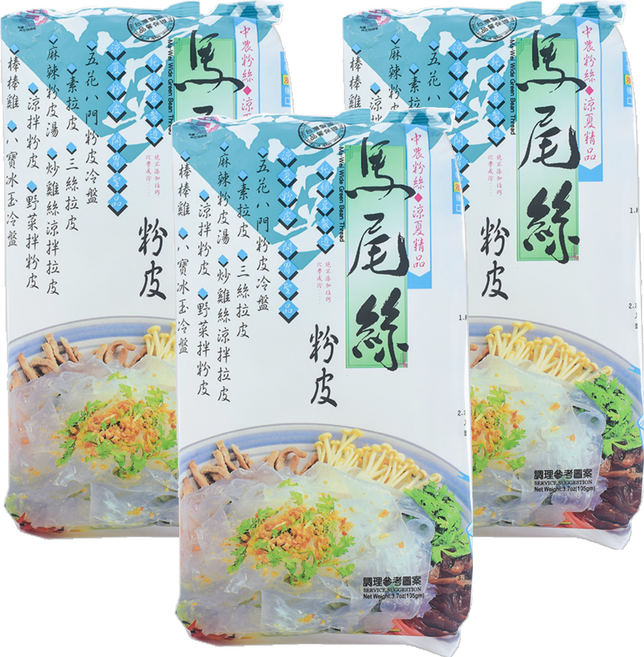 中農粉絲 馬尾絲 粉皮, 120g, 3包