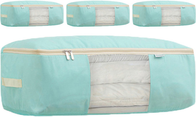 마켓피오 옥스포드 파스텔 이불정리함, 민트, 4개