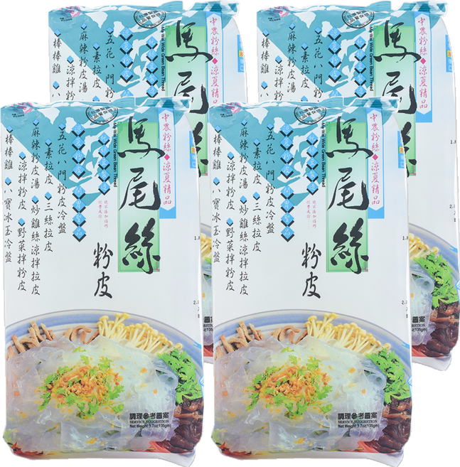 中農粉絲 馬尾絲 粉皮, 120g, 4包