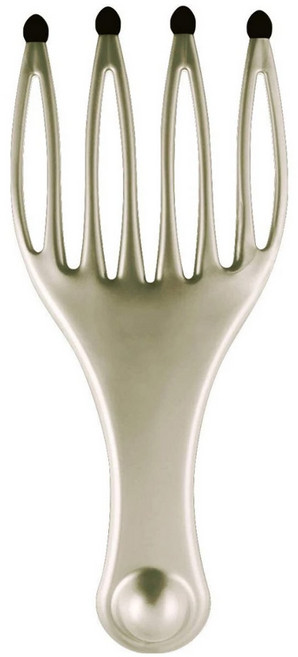 VeSS 頭皮SPA按摩梳 8.1 x 3 x 18.7cm 98g, 銀色, 1個