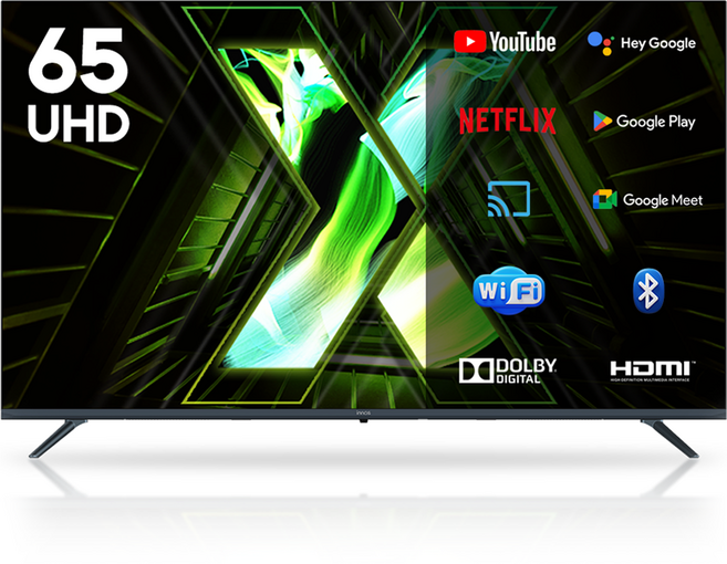 이노스 4K UHD LED 구글 3.0 스마트 TV, X65, 고객직접설치, 무타공 벽걸이형(추가비용발생), 165.1cm