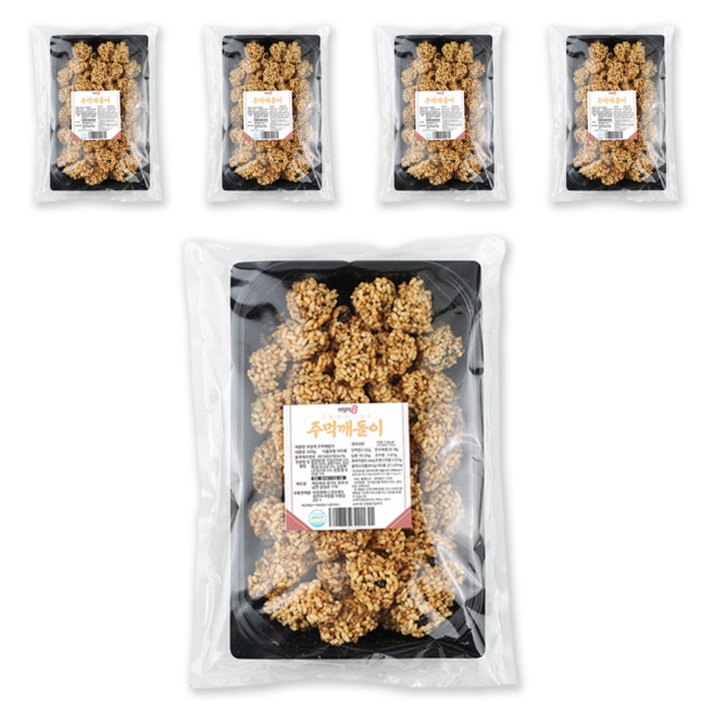 하양댁 옛날 수제 깨강정 주먹 깨돌이 오꼬시, 320g, 5개