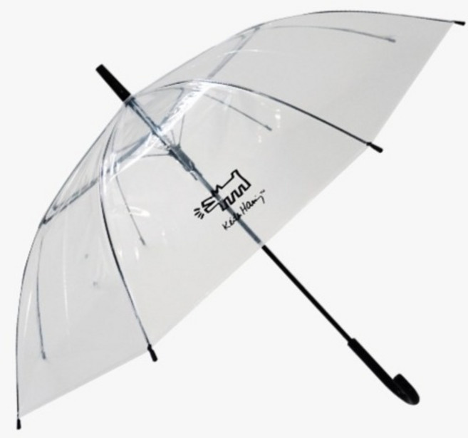 키스해링 퍼피 특허살대 튼튼한 자동 비닐 장우산