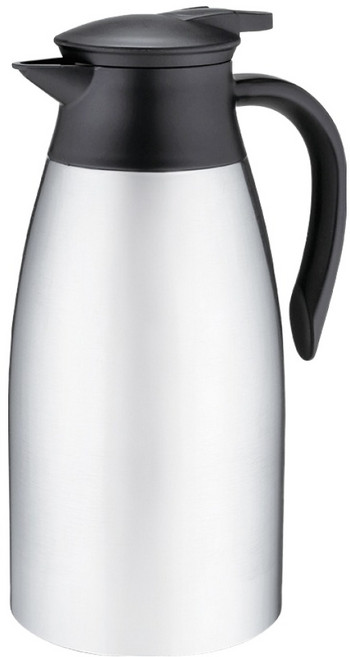 24H不鏽鋼雙層真空保溫壺 304不鏽鋼內部, 銀色, 2L, 1個