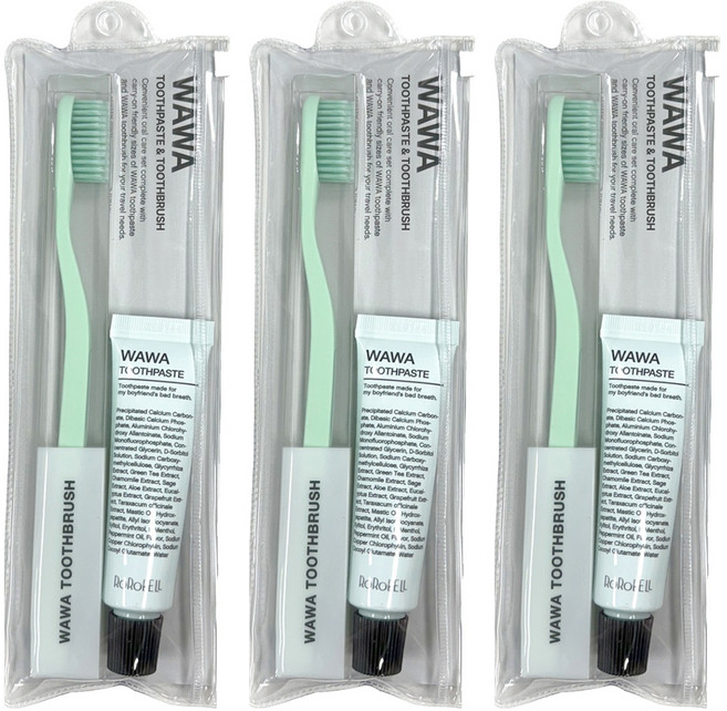 RoRoBELL Wawa 牙膏 30ml + 牙刷旅行組 80g, 3套