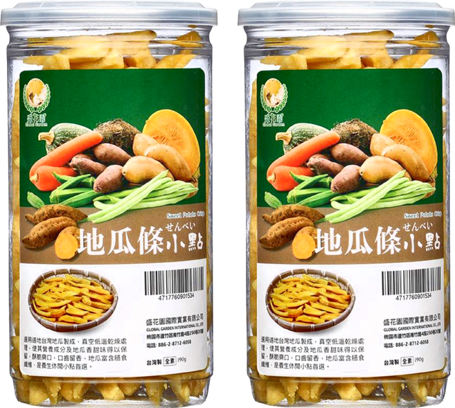 Global Garden 盛花園 地瓜條小點, 190g, 2罐