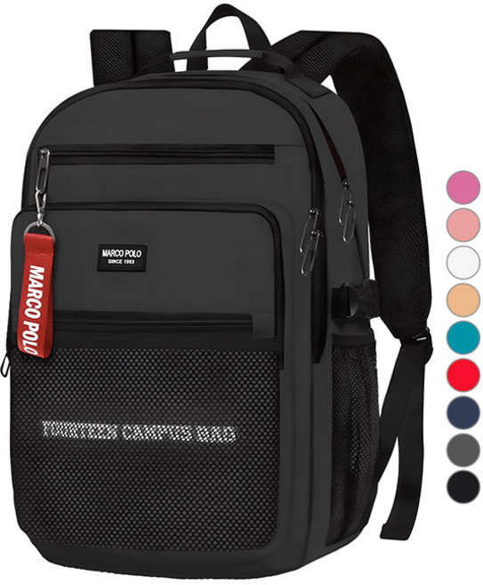 마르코폴로 남녀공용 포틴 백팩 MP6414 + 패브릭 키링 랜덤 발송