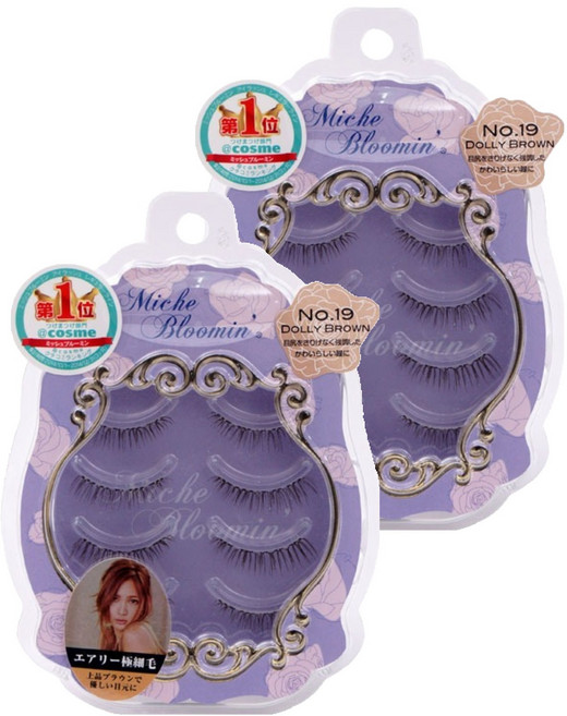 미슈블루밍 브라운라인업 속눈썹 4쌍, 19호 돌리브라운, 2세트