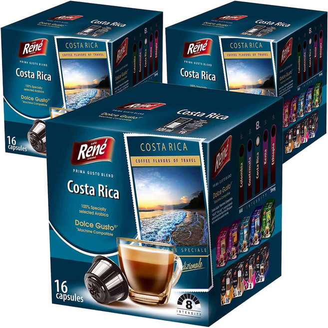 르네 돌체구스토 호환캡슐 코스타리카 따라주 캡슐커피, 7g, 16개입, 3개