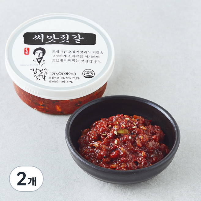 동광 김정숙 젓갈 씨앗젓갈, 120g, 2개