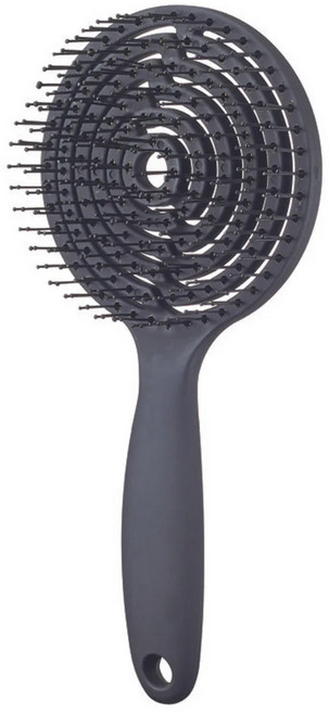 Gloss&Glow 3D頭皮舒壓按摩梳, 黑色, 1個