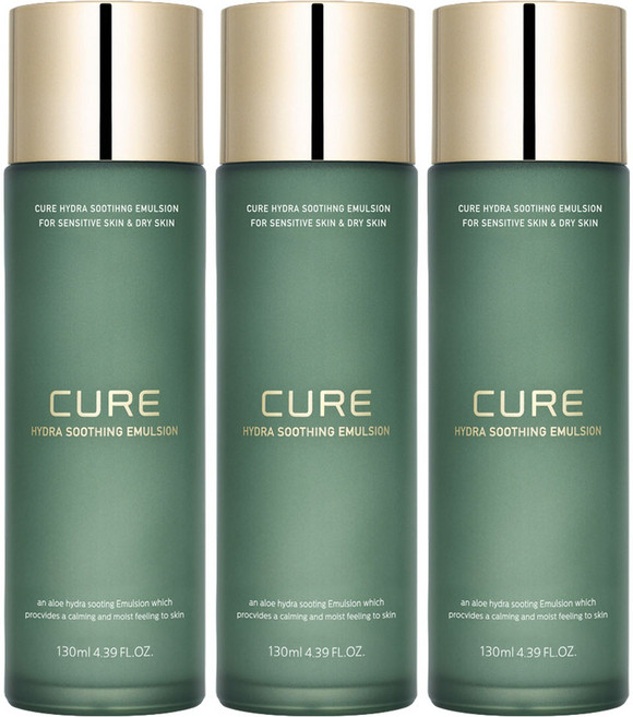 KIMJEONGMOON-ALOE Cure 保濕舒緩乳液, 130ml, 3個