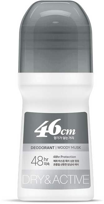 온더바디 46cm 나이아신아마이드 롤온 데오드란트 우디 머스크향, 75ml, 1개