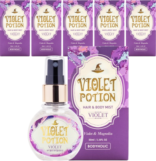 바디홀릭 바디미스트 바이올렛, 50ml, 6개