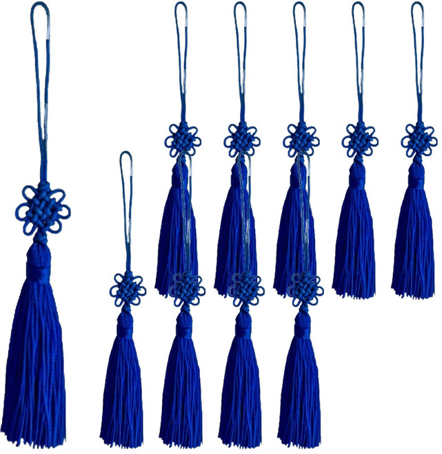베스트팩 국화 매듭 태슬, 코발트블루, 10개