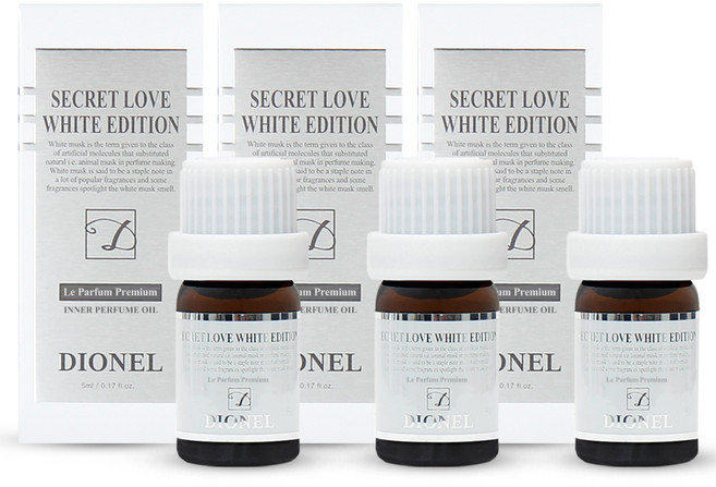 DIONEL Secret Iove White Edition女性私密處香氛護理油, 5ml, 3瓶