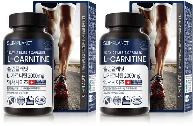 슬림플래닛 엘카르니틴 2000mg 엑서사이즈, 90정, 2개 - 쿠팡