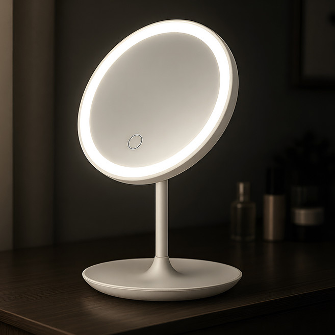 코지웰 LED 탁상거울 스마트 조명 IP1003, 화이트