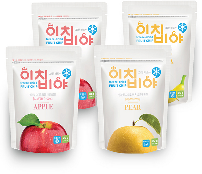 이치비야 프리미엄 동결건조 과일칩 부드러운 맛 사과 2p + 배 + 바나나, 사과, 배, 바나나, 1세트