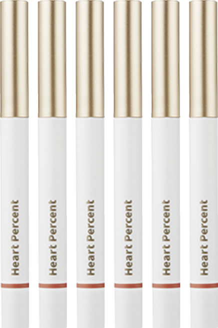 하트퍼센트 비건뷰티 도트 온 무드 립펜슬 0.8g, 18피그로즈, 6개