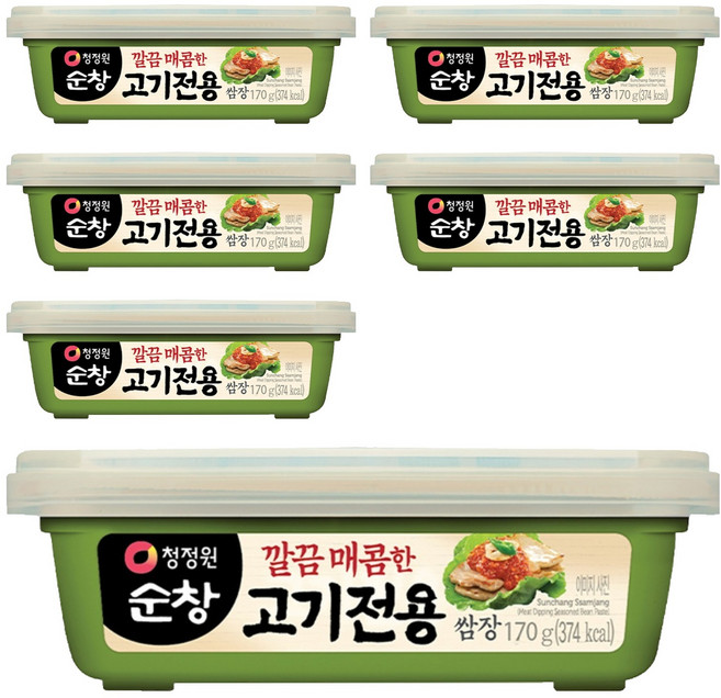 청정원순창 깔끔 매콤한 고기전용 쌈장, 170g, 6개
