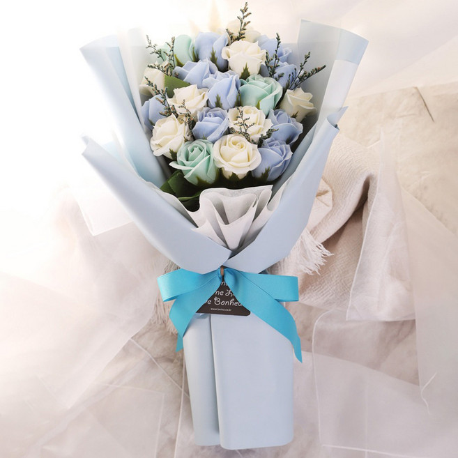 엔젤쿠키 비누꽃 S5 바네사 20송이, 블루, 1개