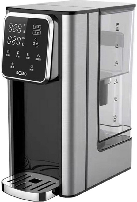 sOlac 瞬熱式開飲機 SMA-T20S 3公升水箱 9段溫控 5段水量 可視背光大面板 不鏽鋼接水盤