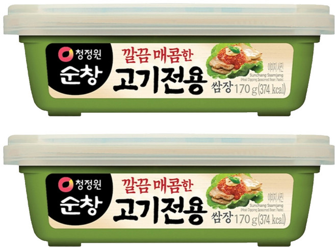 청정원순창 깔끔 매콤한 고기전용 쌈장, 170g, 2개