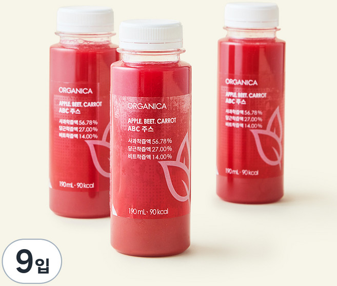 올가니카 ABC주스, 190ml, 9입