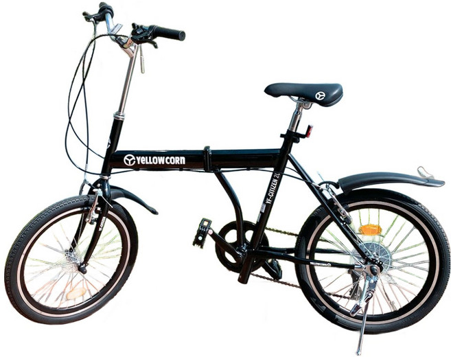 YeLLOW CORn 都會摺疊自行車, 黑色, 1個, 147cm
