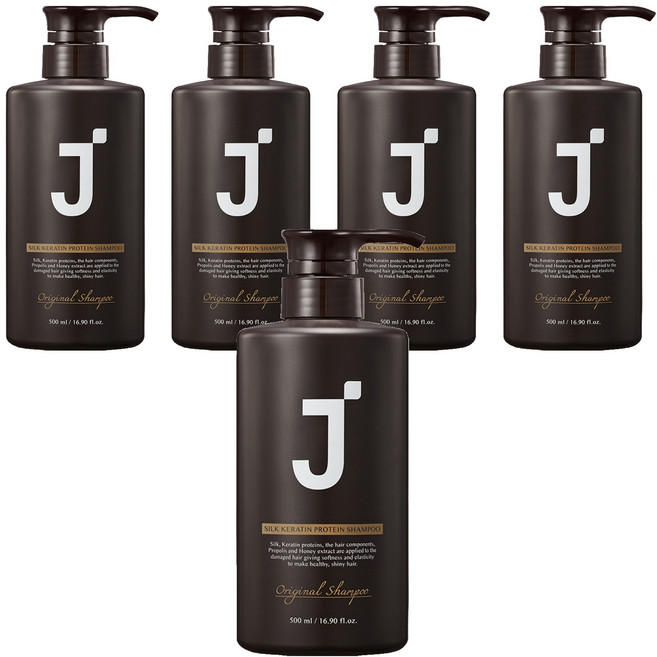 제이숲 실크 케라틴 단백질 샴푸, 500ml, 5개