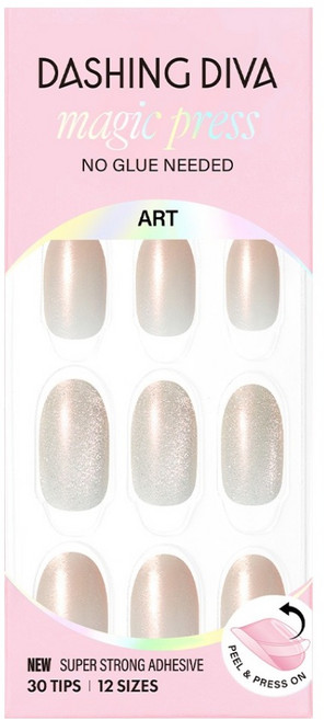 데싱디바 매직프레스 펄리 네일팁, 골드, 1개